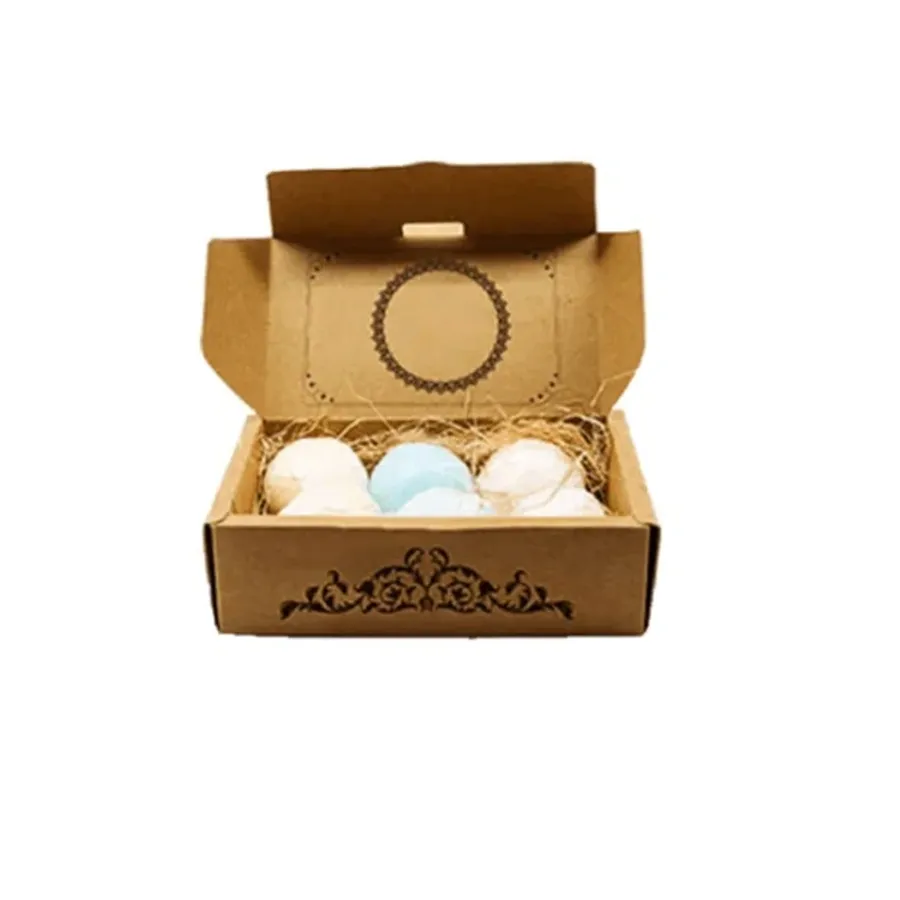 Bath Bomb Shipping Boxes printed with a custom design