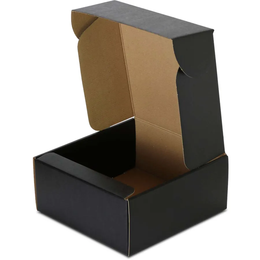 Black Mailer Boxes printed with a custom design