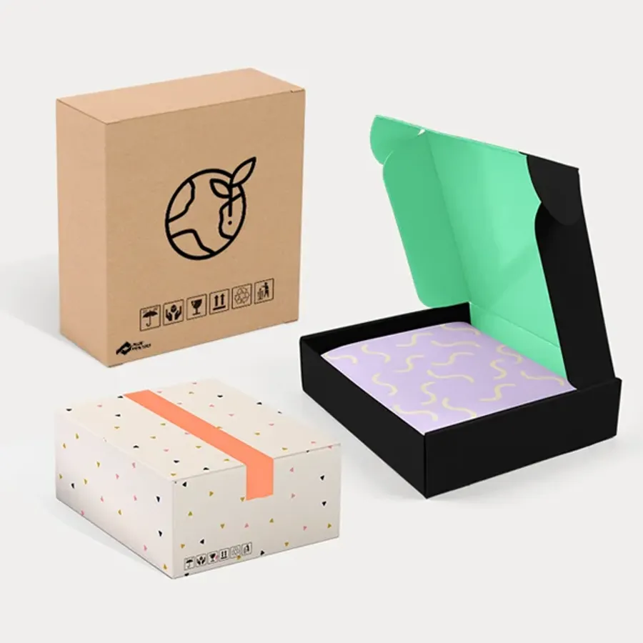 Boxboard Mailer Boxes printed with a custom design
