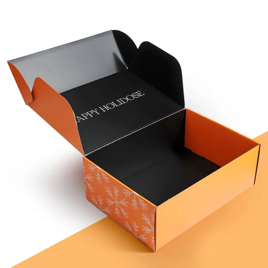 Ear Lock Mailer Boxes printed with a custom design