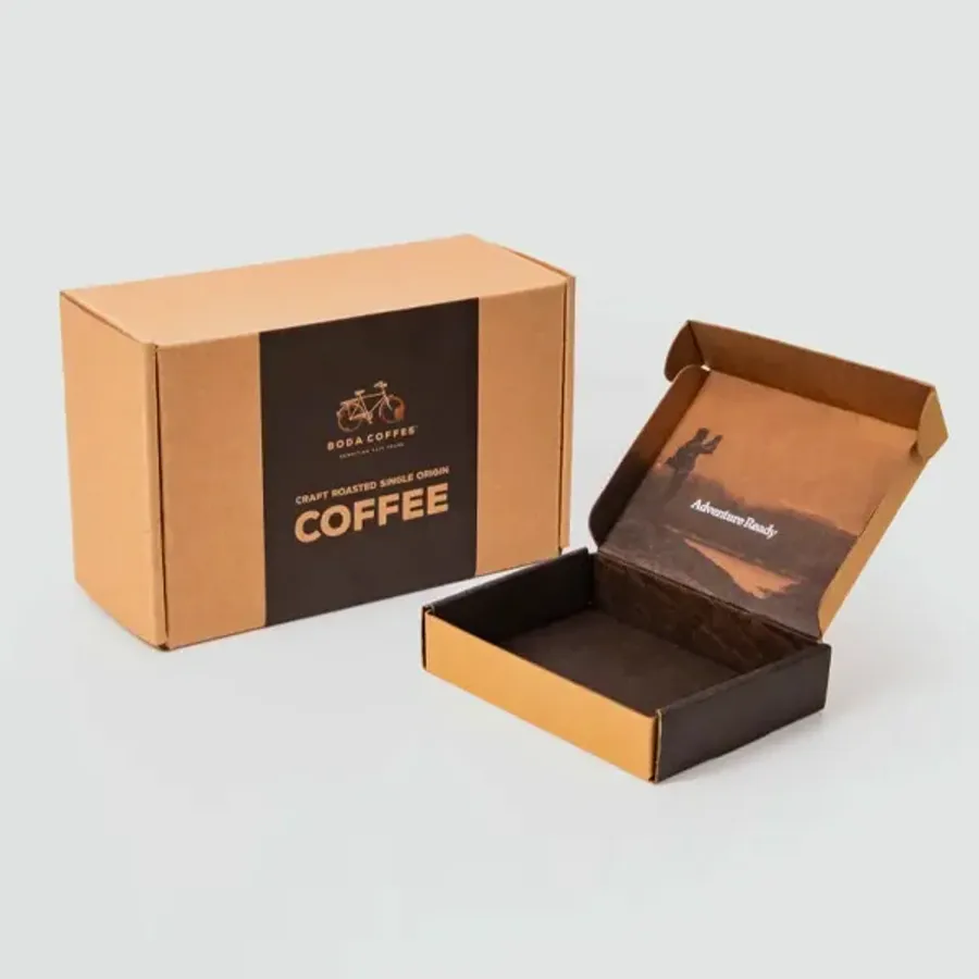 Eco Friendly Ecommerce Boxes printed with a custom design