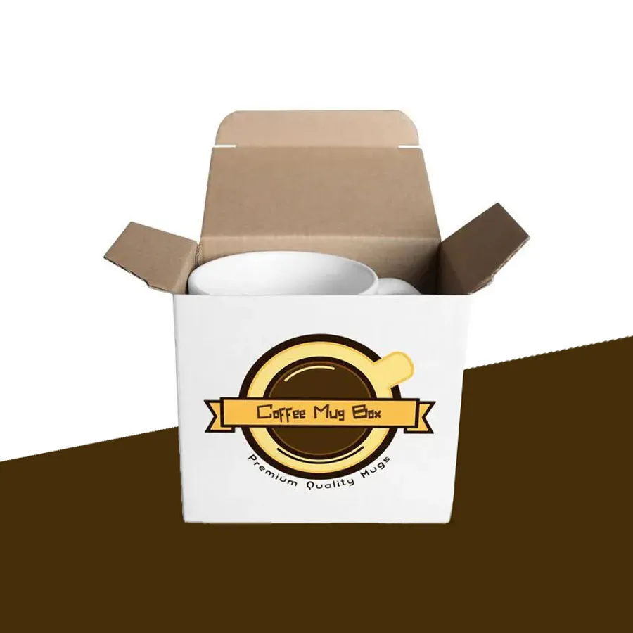Mug Shipping Boxes printed with a custom design