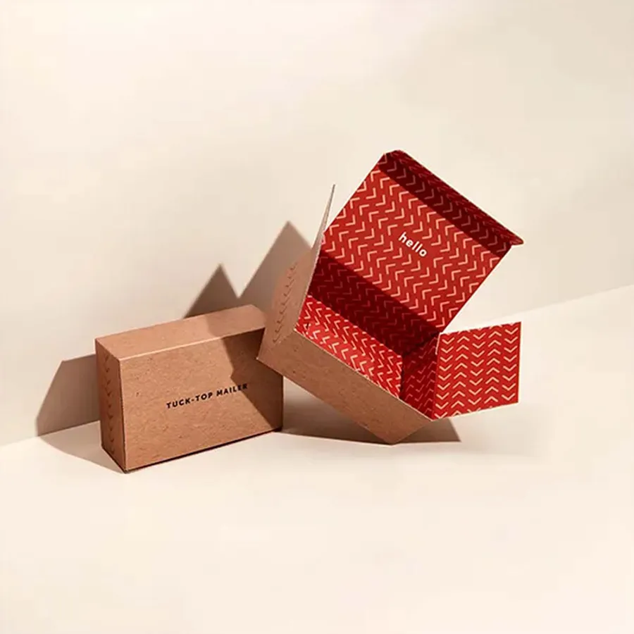 Tuck Top Mailer Boxes printed with a custom design